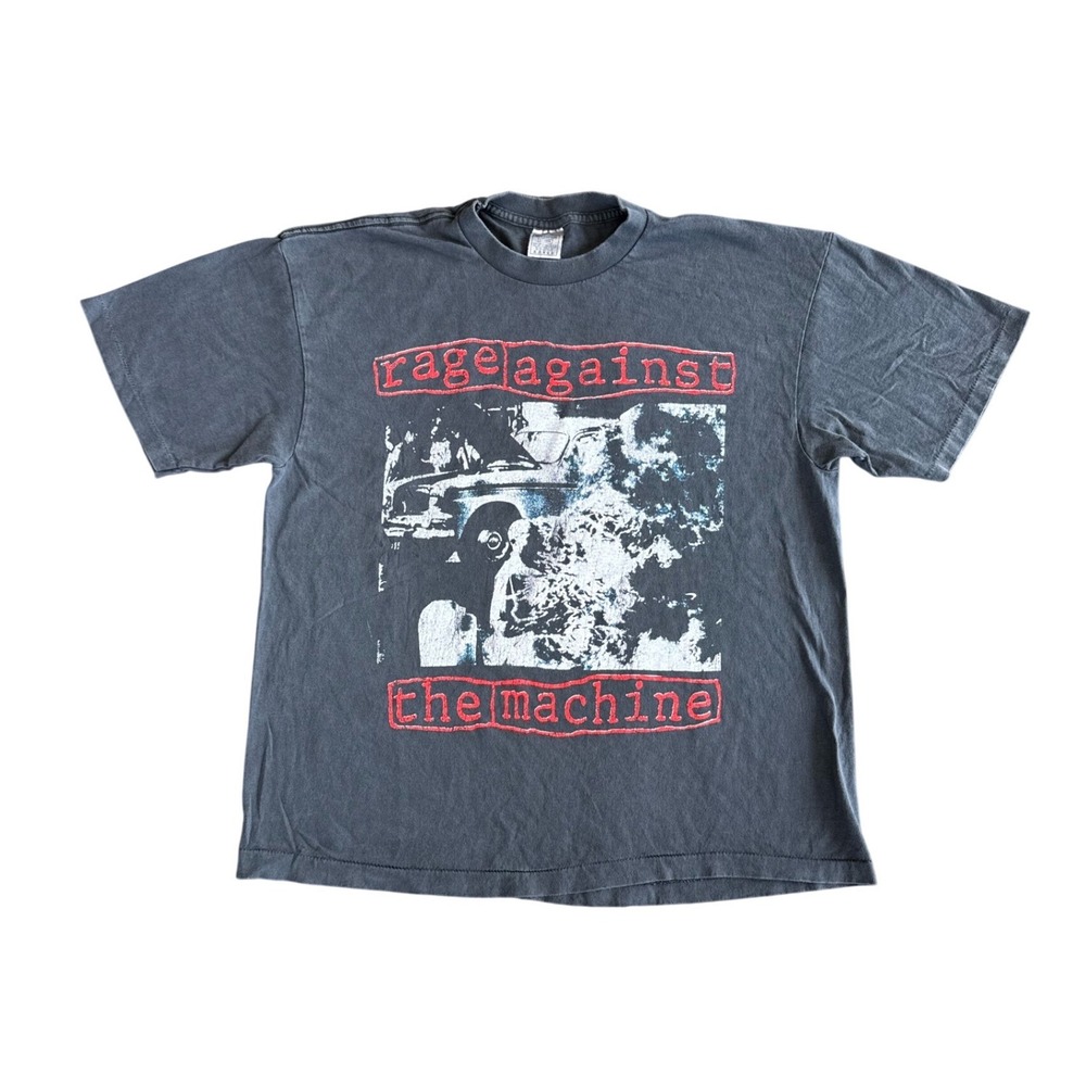 Vintage Rage Against the Machine Band T-Shirt Single Stitch XL 90's Rock REPRINT